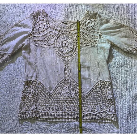 Taylor & Sage Bohemian Crocheted Tunic - Picture 3 of 6